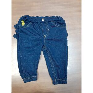 U.S  POLO ASSN Infant Girls Jeans Size 3/6 M